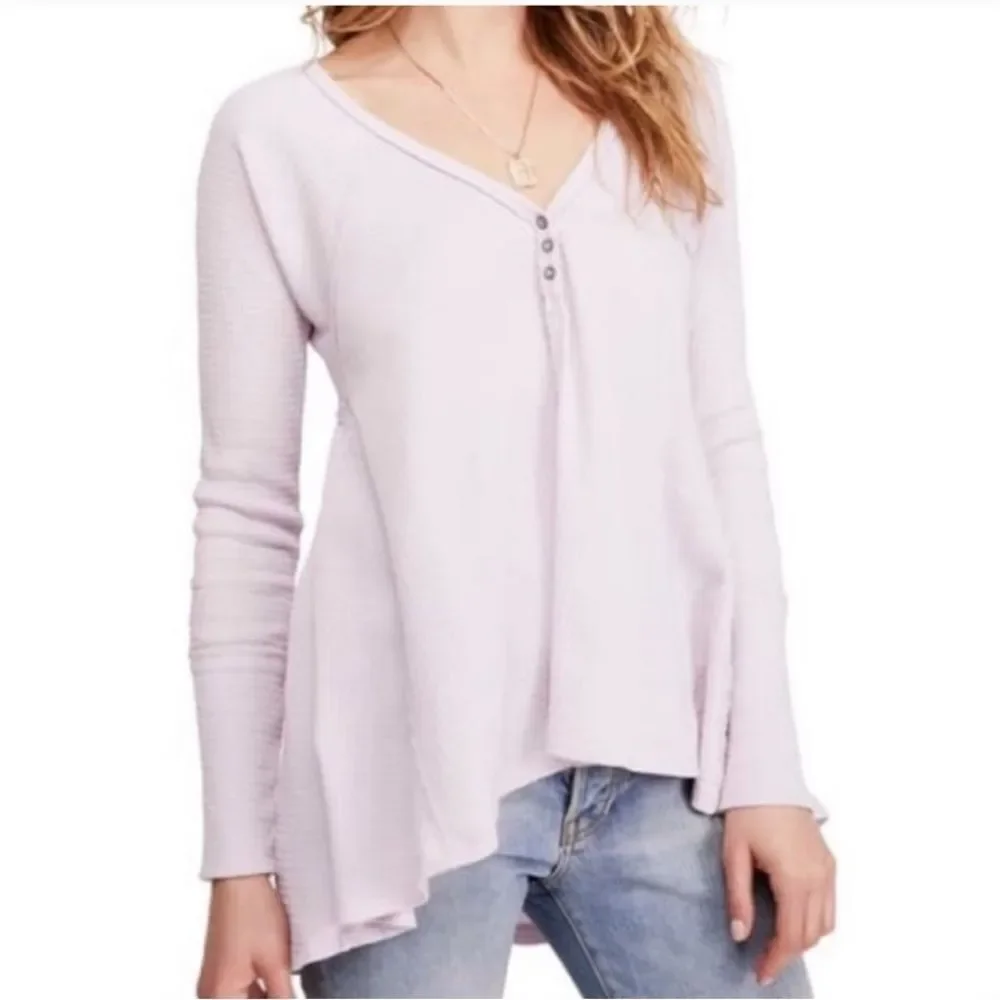 FREE PEOPLE | WE THE FREE Oversized Citrine Henley Long Sleeve Top Women’s XS